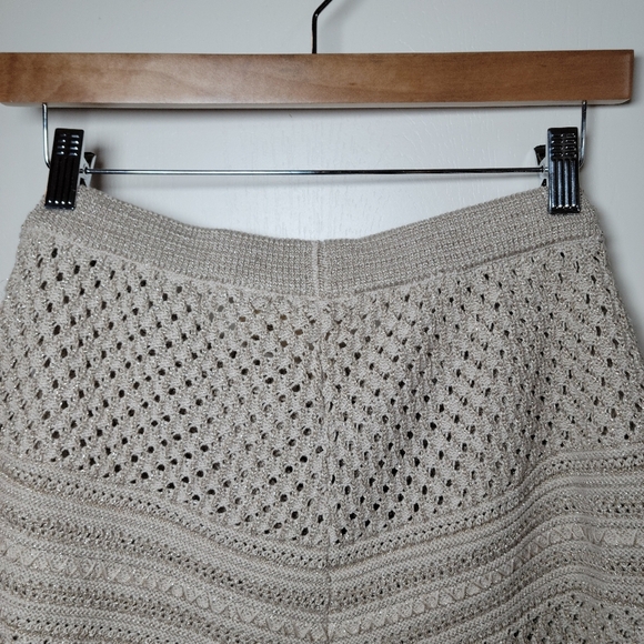 Spell & The Gypsy Atlantic Crochet Flutter Shorts Shell Size Medium | Boho Luxe - Picture 11 of 11